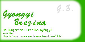 gyongyi brezina business card